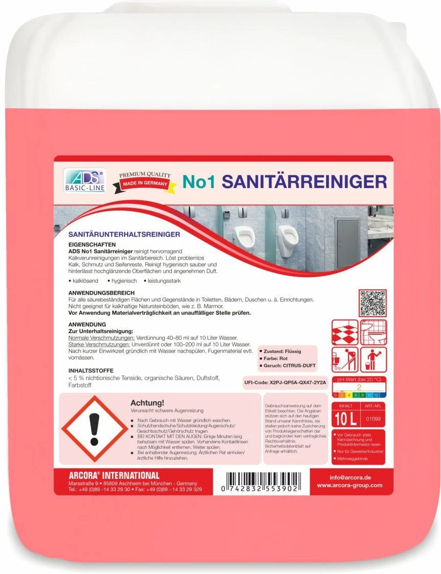 ARCORA Sanitärunterhaltsreiniger Mit Perleffekt KARMA PEARL, 10L 6 ARCORA Sanitärunterhaltsreiniger Mit Perleffekt KARMA PEARL, 10L – Bild 4