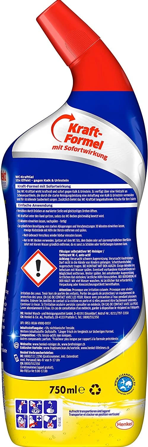 Bref Power WC-KraftGel 15x Effekt 750 Ml WC Reiniger Reinigung Badreiniger 8 Bref Power WC-KraftGel 15x Effekt 750 Ml WC Reiniger Reinigung Badreiniger – Bild 6