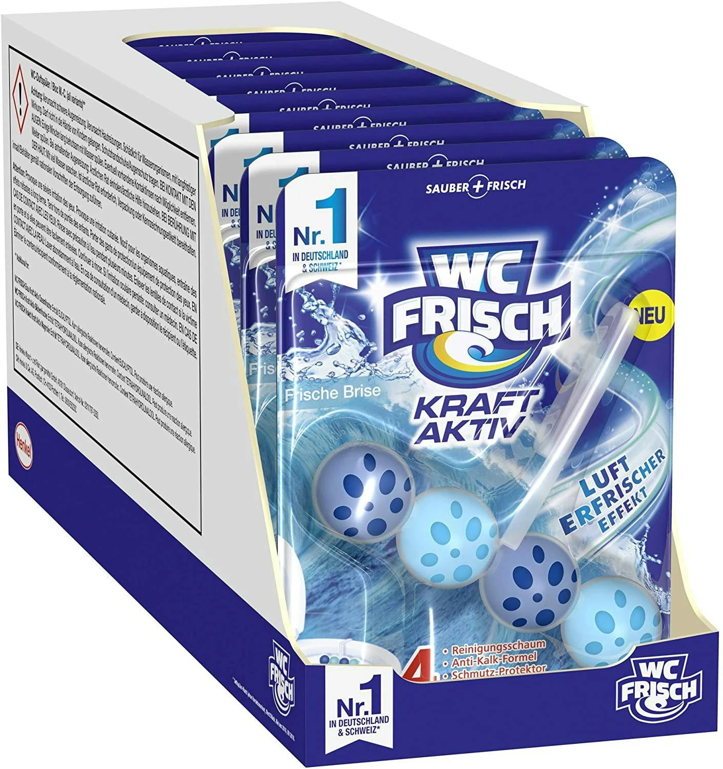 WC-Frisch Kraft Aktiv 4er Pack Duftspüler Frische Brise 4x1 Stück WC-Reiniger 4 WC-Frisch Kraft Aktiv 4er Pack Duftspüler Frische Brise 4x1 Stück WC-Reiniger – Bild 2