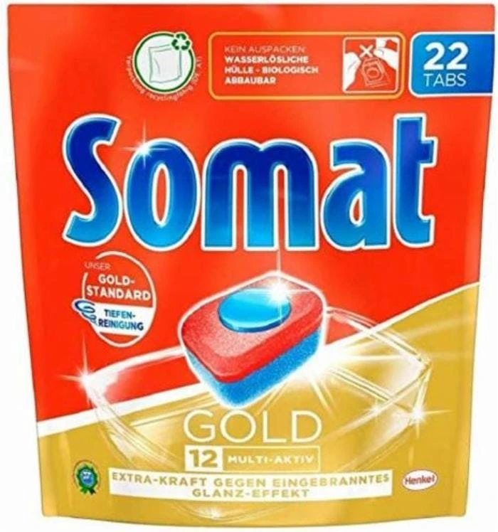 Somat 12 Gold Multiaktiv Spülmaschinentabs 2x22 Tabs Geschirrspültabs Reinigung 8 Somat 12 Gold Multiaktiv Spülmaschinentabs 2x22 Tabs Geschirrspültabs Reinigung – Bild 6
