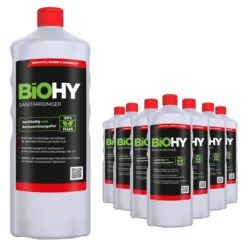 BiOHY Sanitärreiniger (2x1l Flasche) | Kalkzersetzendes Konzentrat Für Den Sanitärbereich | Badreiniger Mit Angenehme & Frischen Duft | EXTRA STARK -Reinigung Und Waschen 309cf4a0 e00c 4df0 ac06 2a814464f1fd 2