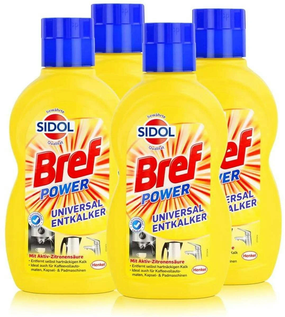 Bref Sidol Universal Entkalker Aktiv-Zitronensäure Sauberkeit 4x500 Ml Reiniger 3 Bref Sidol Universal Entkalker Aktiv-Zitronensäure Sauberkeit 4x500 Ml Reiniger