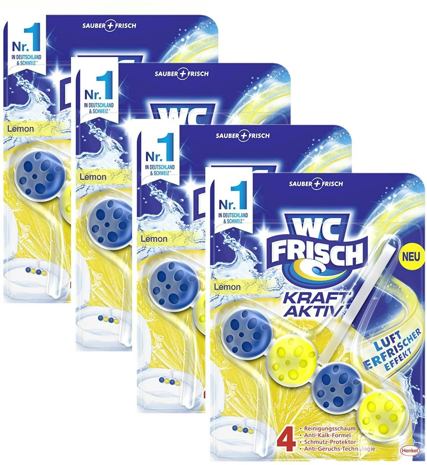 WC-Frisch Kraft Aktiv 4er Pack Duftspüler Frische Brise 4x1 Stück WC-Reiniger 6 WC-Frisch Kraft Aktiv 4er Pack Duftspüler Frische Brise 4x1 Stück WC-Reiniger – Bild 4