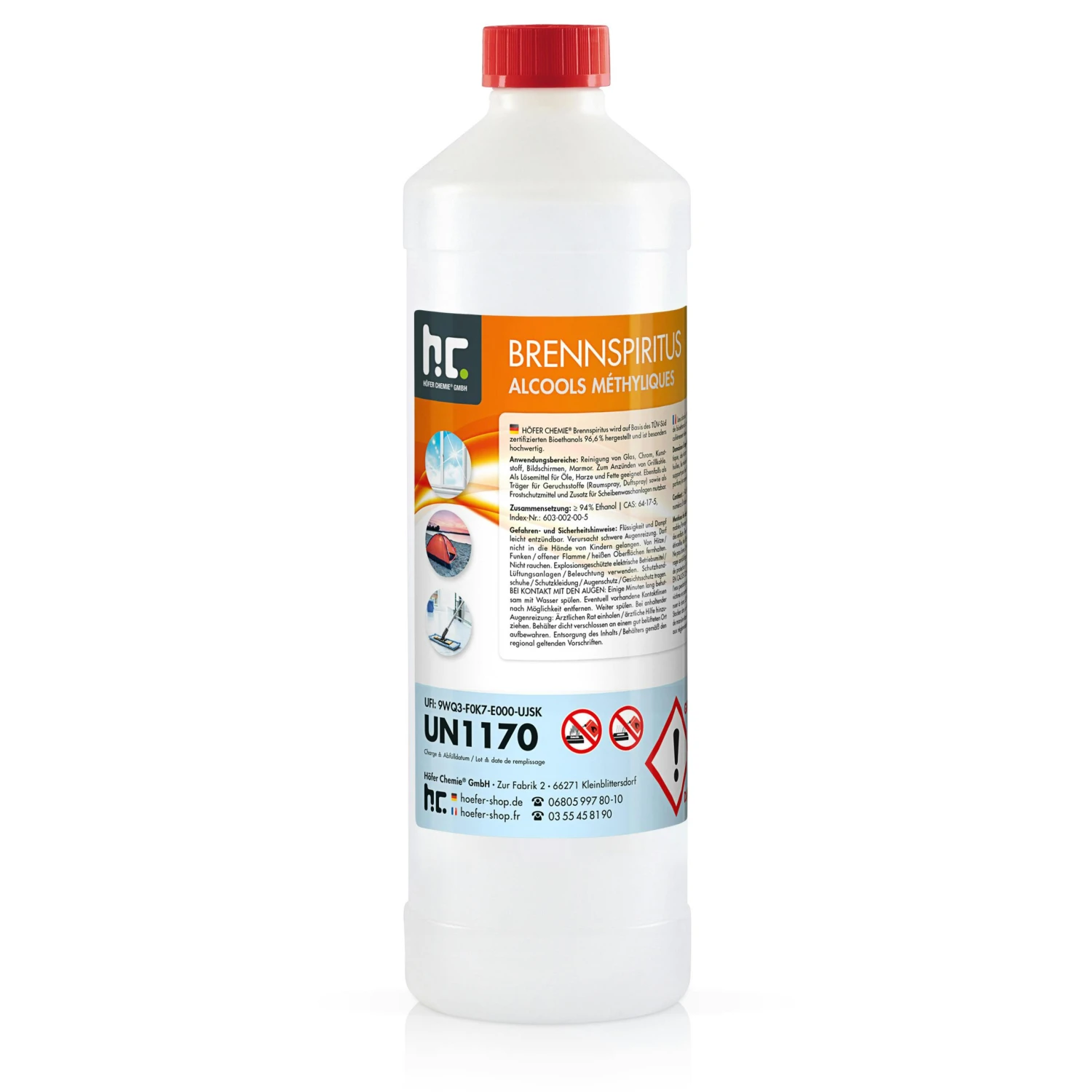 1 X 1 Liter Brennspiritus 94% 5 1 X 1 Liter Brennspiritus 94% – Bild 3