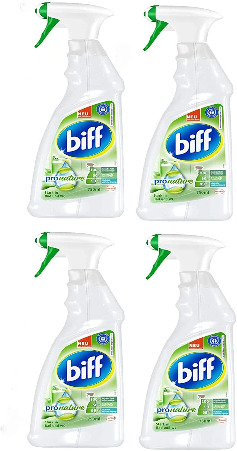 Biff Pro Nature 8x750 Ml Badreiniger Sprühflasche 8er Pack Reiniger Gegen Kalk 6 Biff Pro Nature 8x750 Ml Badreiniger Sprühflasche 8er Pack Reiniger Gegen Kalk – Bild 4