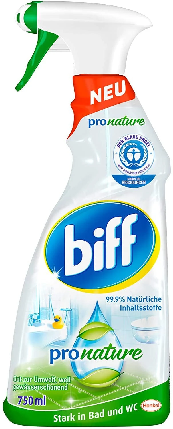 Biff Pro Nature 8x750 Ml Badreiniger Sprühflasche 8er Pack Reiniger Gegen Kalk 8 Biff Pro Nature 8x750 Ml Badreiniger Sprühflasche 8er Pack Reiniger Gegen Kalk – Bild 6