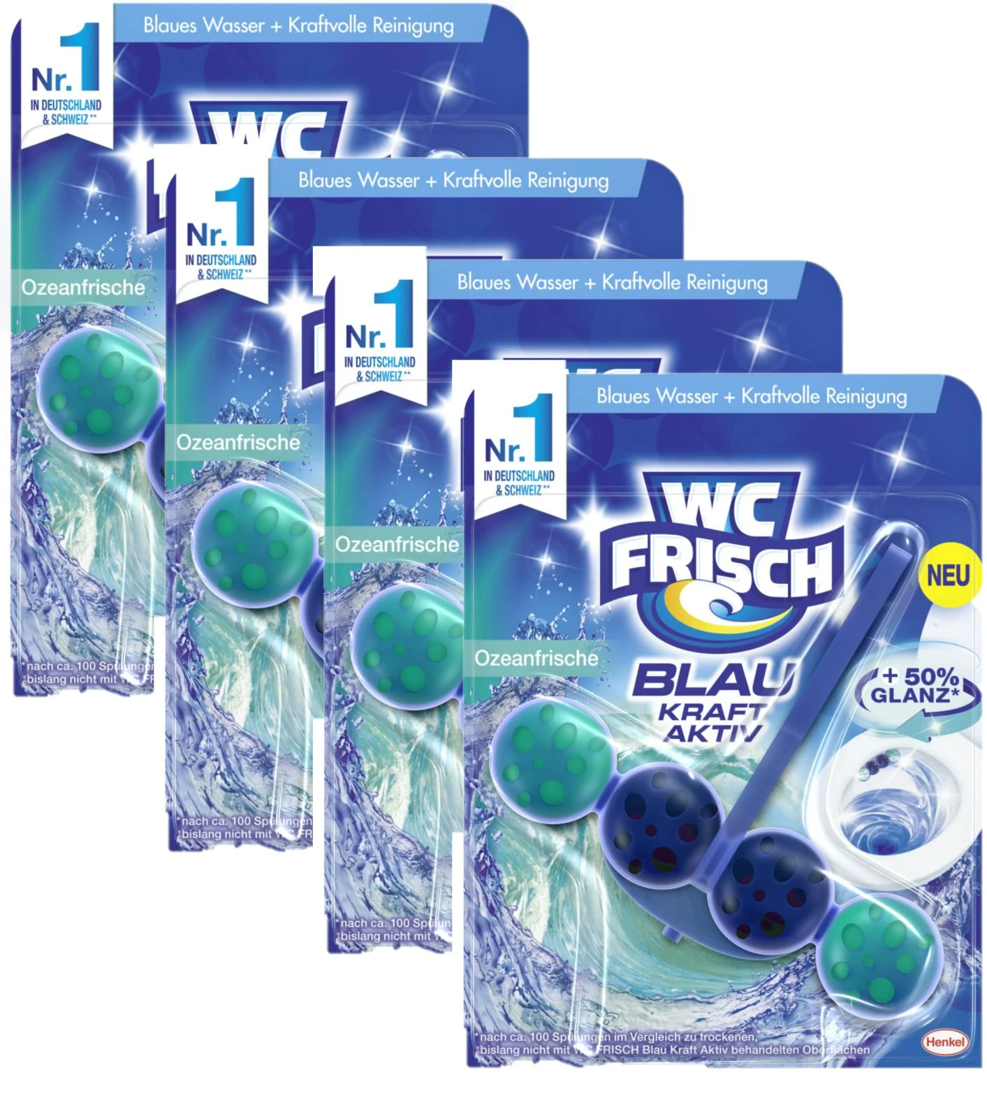 WC FRISCH Kraft Aktiv Blauspüler Ozeanfrische 10x50g WC Reiniger Reinigung 5 WC FRISCH Kraft Aktiv Blauspüler Ozeanfrische 10x50g WC Reiniger Reinigung – Bild 3