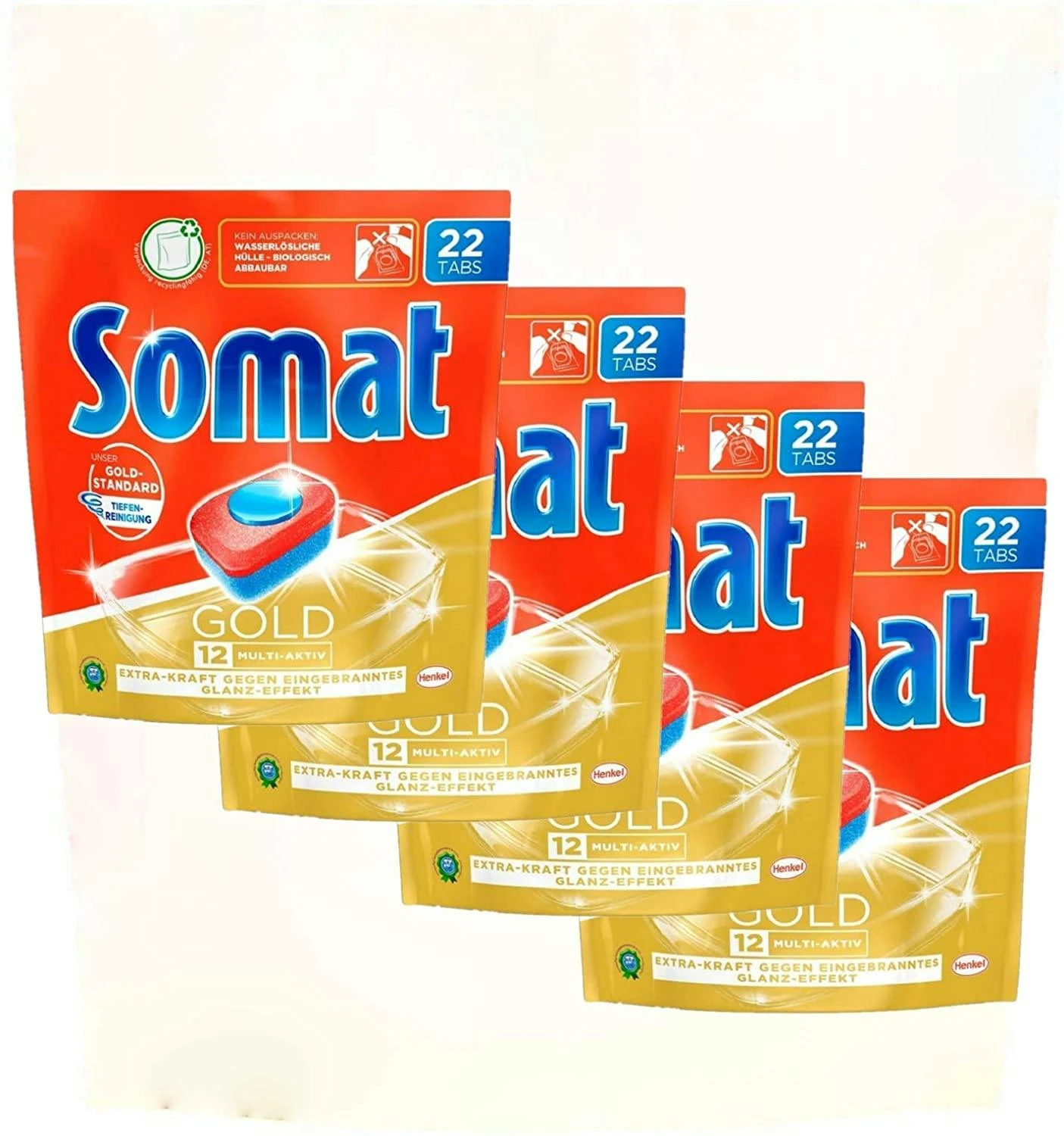 Somat 12 Gold Multiaktiv Spülmaschinentabs 2x22 Tabs Geschirrspültabs Reinigung 5 Somat 12 Gold Multiaktiv Spülmaschinentabs 2x22 Tabs Geschirrspültabs Reinigung – Bild 3
