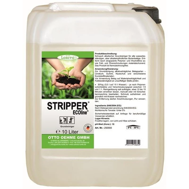 Lorito Stripper Ecoline Kennzeichnungsfreier Grundreiniger Schmutzlöser 4 Lorito Stripper Ecoline Kennzeichnungsfreier Grundreiniger Schmutzlöser – Bild 2