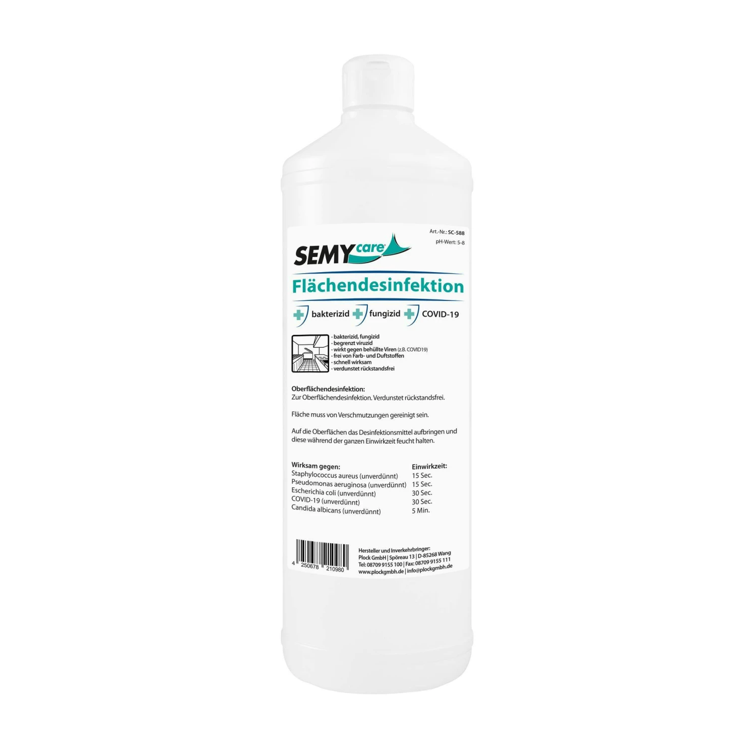 SemyCare Händedesinfektion | 80 Vol% Ethanol | 15 X 500 Ml Pumpflasche 5 SemyCare Händedesinfektion | 80 Vol% Ethanol | 15 X 500 Ml Pumpflasche – Bild 3