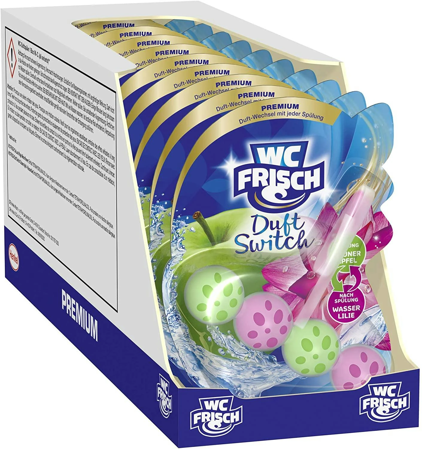 WC Frisch Duft Switch Grüner Apfel Und Wasserlilie 10x50g WC-Reiniger Duftspüler 3 WC Frisch Duft Switch Grüner Apfel Und Wasserlilie 10x50g WC-Reiniger Duftspüler