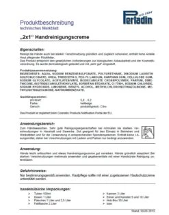 Perladin 2x1 HandreinigungsCreme 1L Handreinigung Handseife 1 Liter Werkstatt Handwerk -Reinigung Und Waschen ca32dfe8 6567 4ace 8e0b cdc3042e8837
