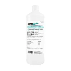 SemyCare Händedesinfektion | 80 Vol% Ethanol | 12 X 1 Liter Flasche