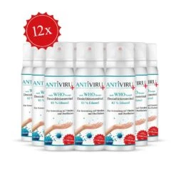 ANTiVIRU+ | Desinfektionsmittel 12x 100ml Aerosoldose | Handdesinfektion & Flächendesinfektion | Viruzid | Anwendungsfertig 12 ANTiVIRU+ | Desinfektionsmittel 12x 100ml Aerosoldose | Handdesinfektion & Flächendesinfektion | Viruzid | Anwendungsfertig -Reinigung Und Waschen ebed9d5b f66e 421c acea dafdb5462bae 1