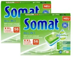 Somat All In 1 Pro Nature Spülmaschinen Tabs 6x56 Tabs Spülmittel Spülen -Reinigung Und Waschen f013cde5 32f2 40de 93e7 40cf751692ea 2