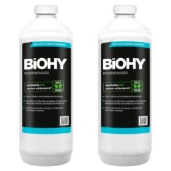 BiOHY Rohrreiniger (2x1l Flasche) | EXTRA STARK | Flüssiger, Hochkonzentrierter Abflussreiniger | Geruchsneutral | Für Alle Verstopfungen